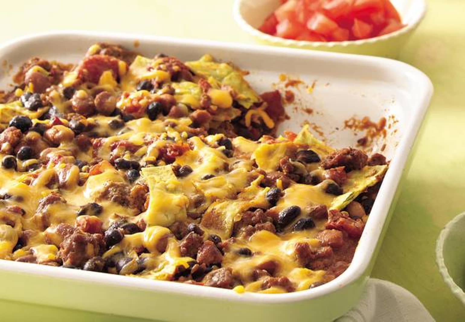 Beef and Bean Tortilla Bake